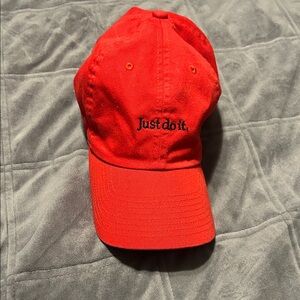Nike Bright Red Cap with Slogan